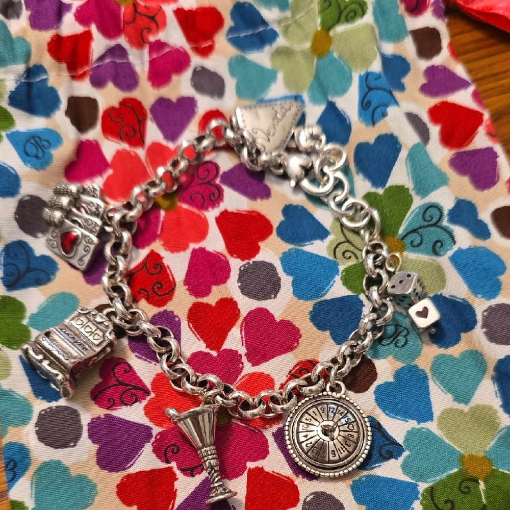 Brighton Silver Charm Bracelet Vegas Vintage
